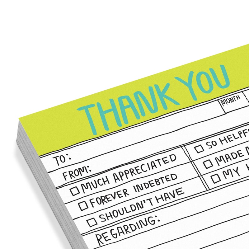 Knock Knock 8-Count Knock Knock Thank You Hand-Lettered Sticky Notes, Thank You Notes, 3 x 3-inches, 100 Sheets Each - Image 3